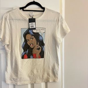 RE/DONE Vintage White Classic Tee Requested Pasta | New w/Tags